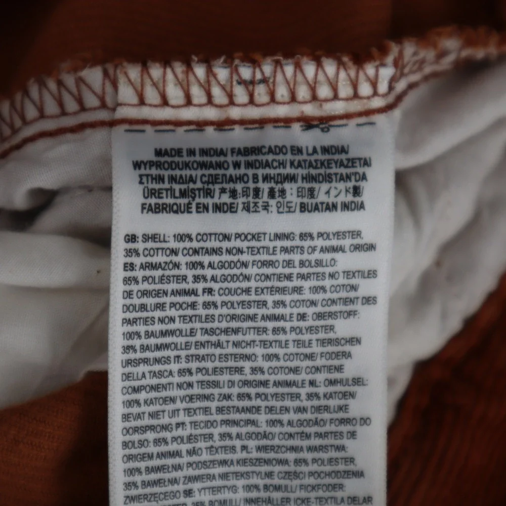 Vans Corduroy Pants Carpenter Brown Size 28 Double Knee Baggy Skater Gorpcore